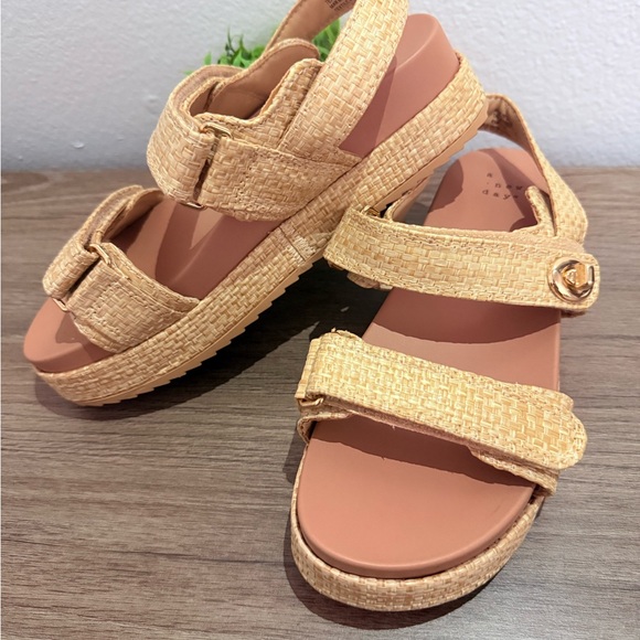 A New Day Tan Woven Strap Sandals - Picture 1 of 3